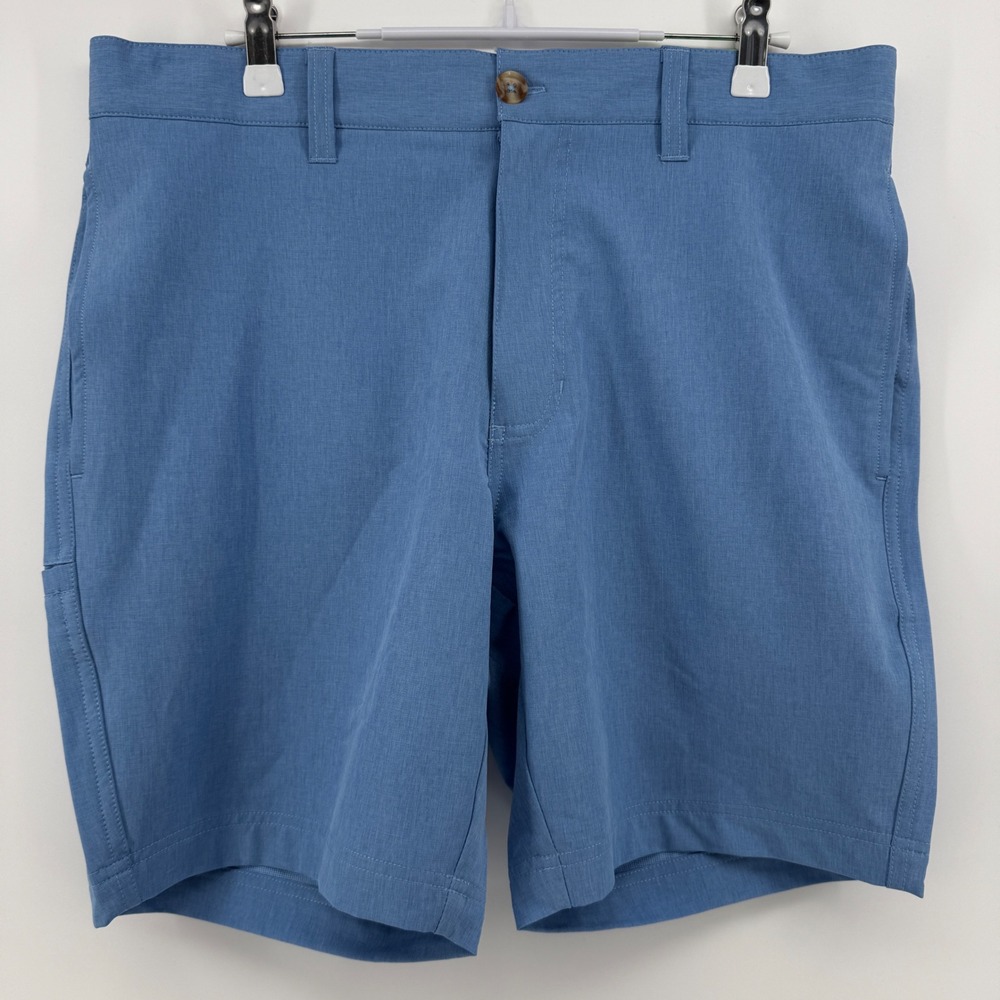 TailorByrd Performance Mens Blue Golf Shorts Size 32 Flamingo Logo